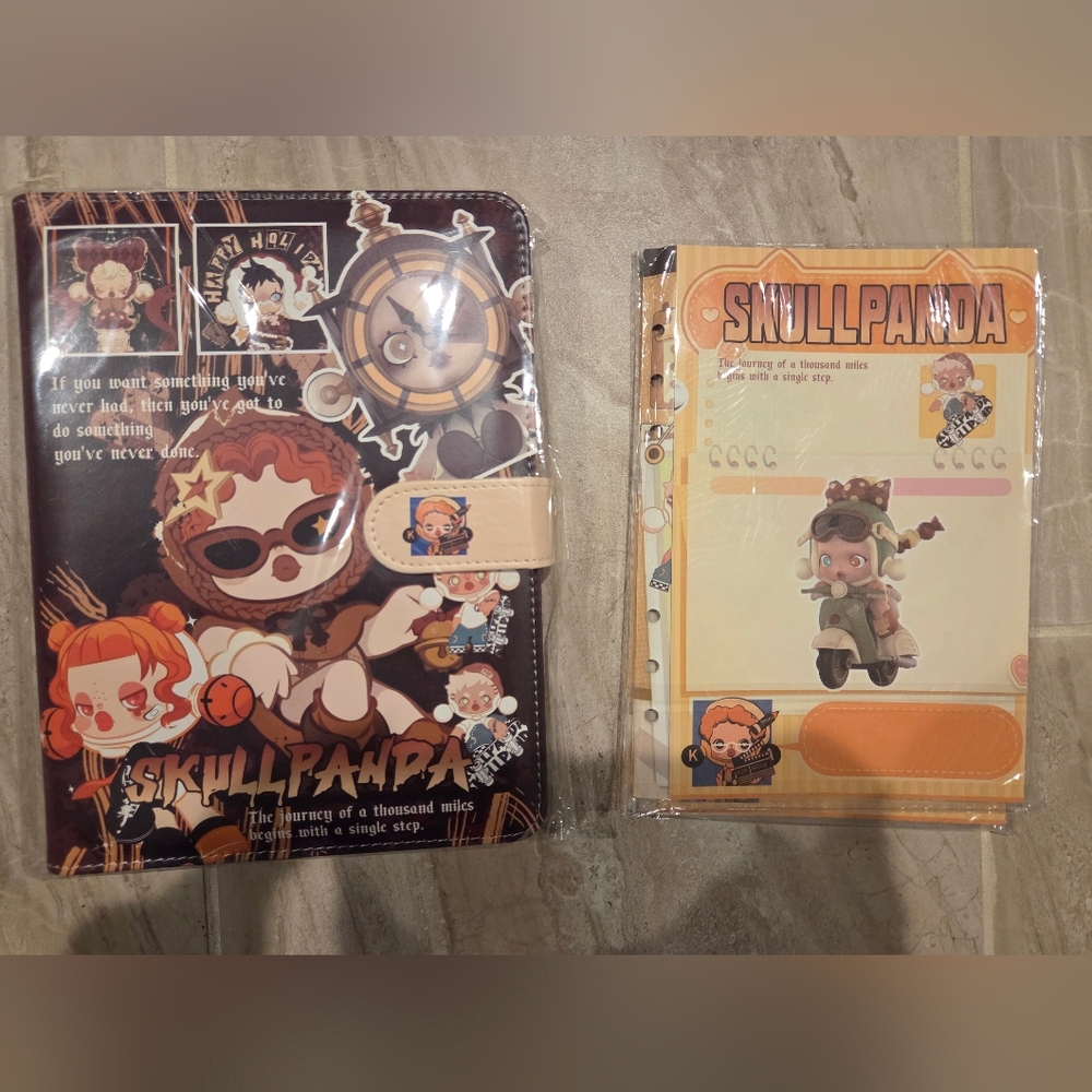 Skullpanda Themed Wallet and Notebook Set